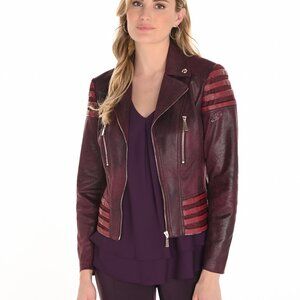 253817 Knit Plum VEGAN Jacket by FRANK LYMAN